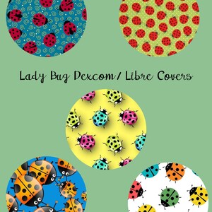 Ladybug Dexcom G7/G6, Libre CGM Cover Patches, Style Pack of 5