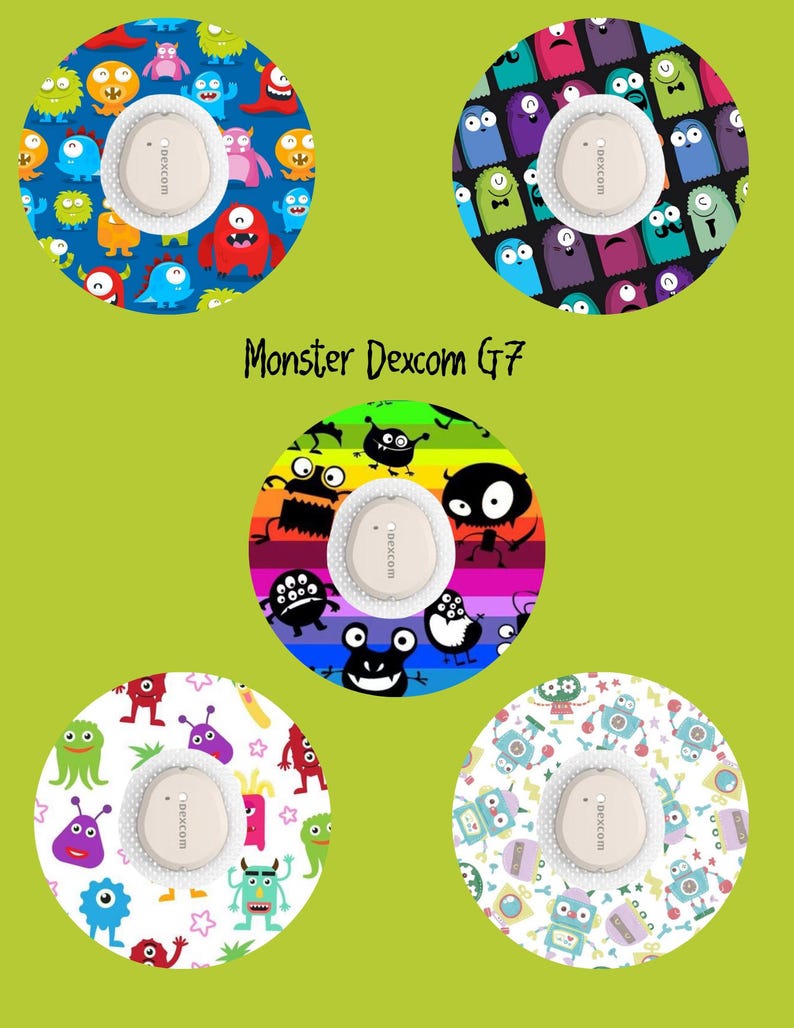 Dexcom G7 Dexcom G6 Libre 3, Libre 2 CGM Cover Patches Cute Monster ...