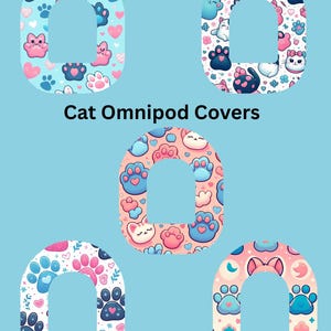 Omnipod Cover Cute Cat Theme Style Pack of 5