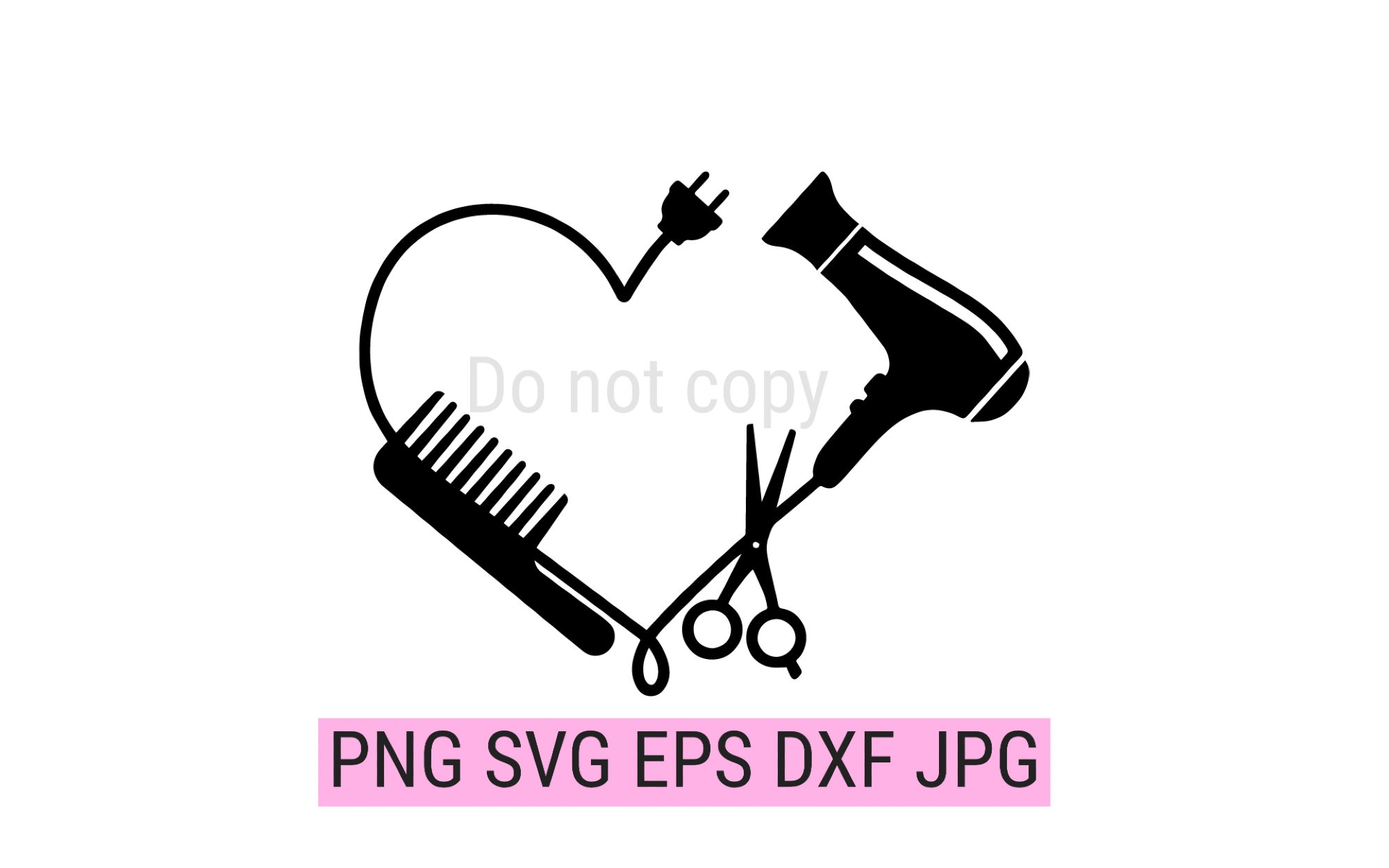 hair salon heart clip art