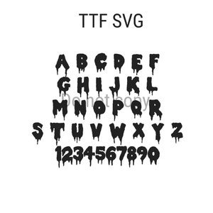 Tropfende Briefe Schrift SVG Png TTF