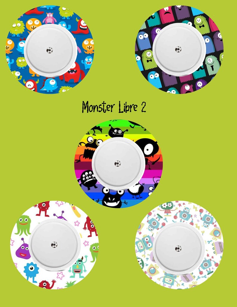 Dexcom G7 Dexcom G6 Libre 3, Libre 2 CGM Cover Patches Cute Monster ...