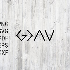 Gott ist größer als die Höhen und Tiefen SVG Png Pdf Eps Dxf Sofortiger Download digitaler Download Inspirational