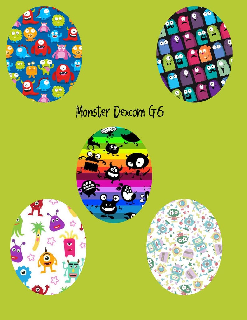 Dexcom G7 Dexcom G6 Libre 3, Libre 2 CGM Cover Patches Cute Monster ...