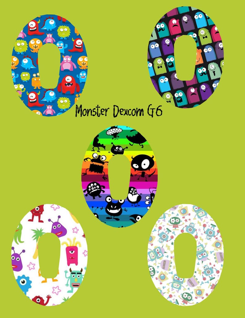 Dexcom G7 Dexcom G6 Libre 3, Libre 2 CGM Cover Patches Cute Monster ...
