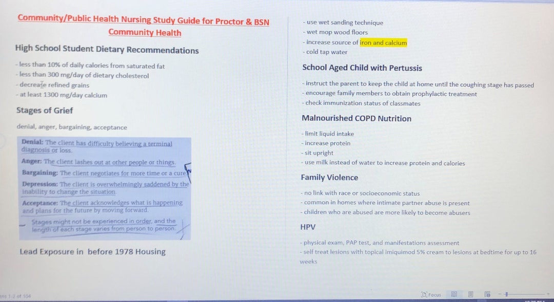 Community/public Health Nursing Study Guide for Proctor & BSN Community ...