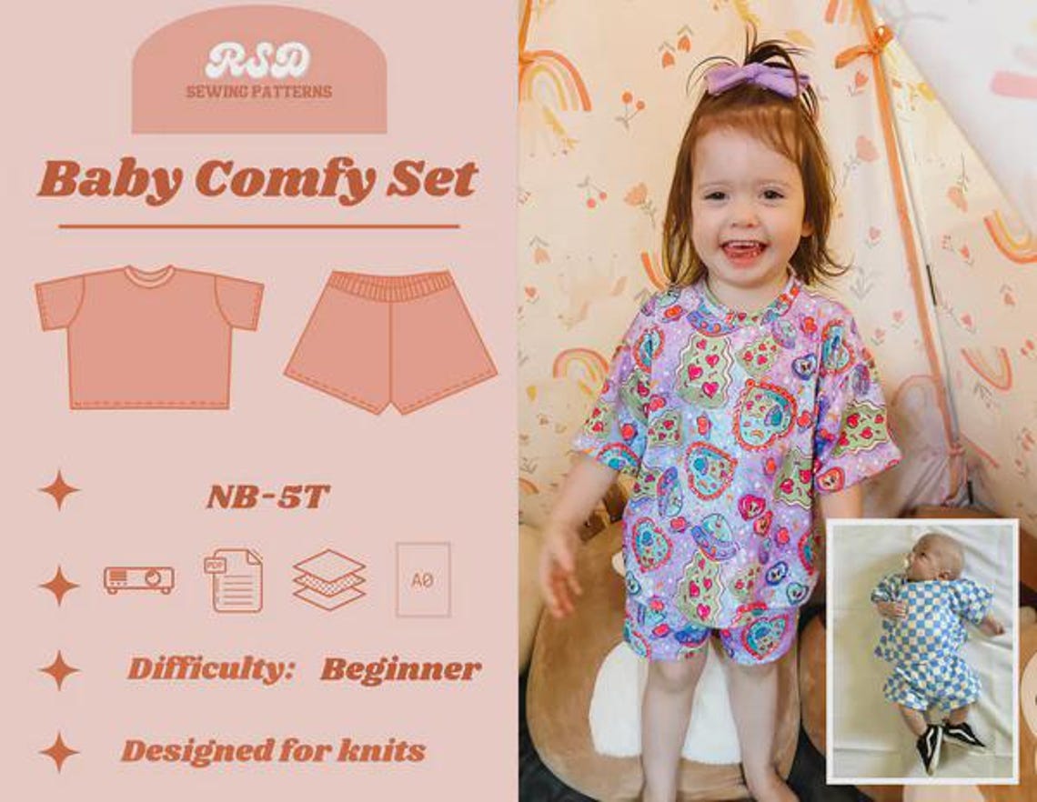 RSD Baby Comfy Set PDF Sewing Pattern - Children Baby Toddler Sewing ...