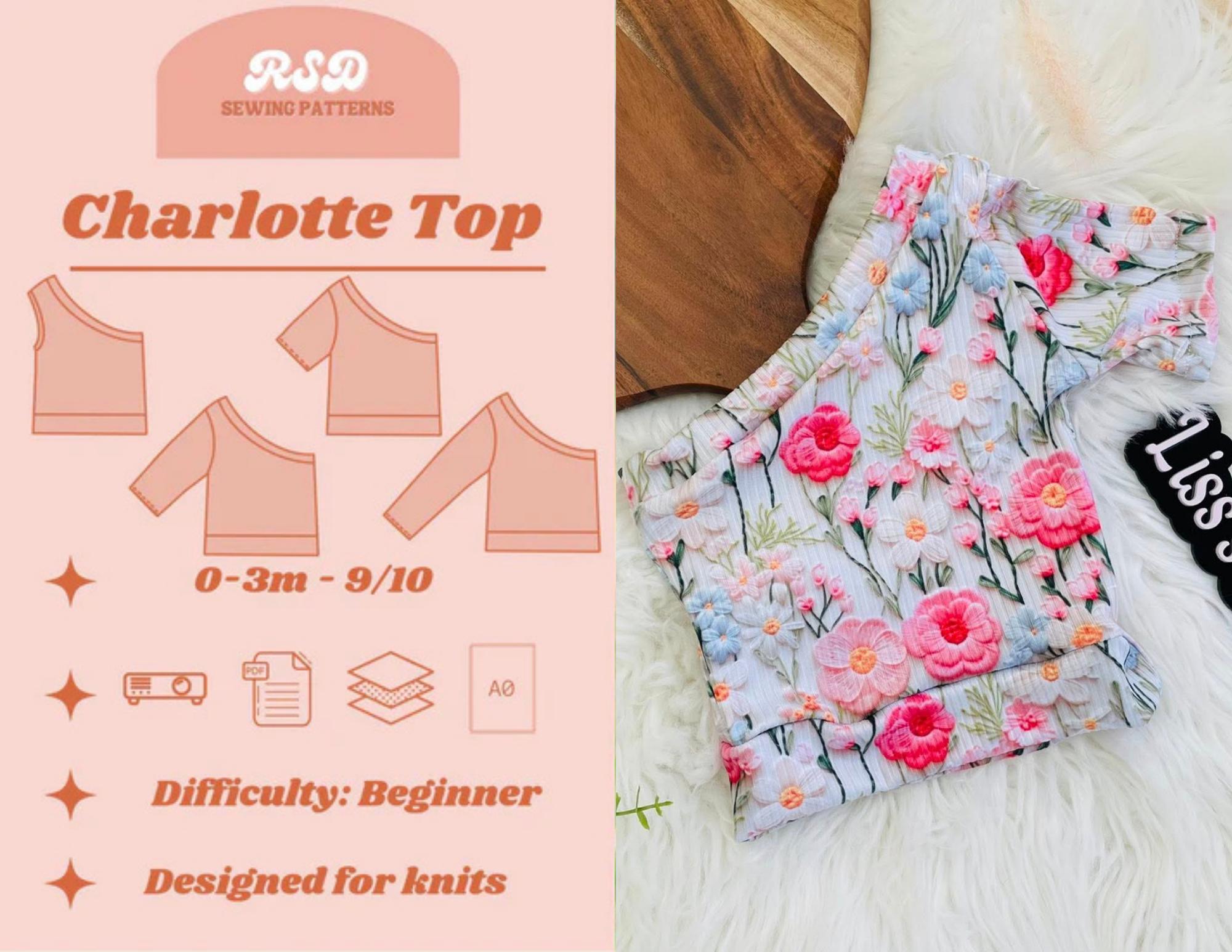 RSD Charlotte Top PDF Sewing Pattern - Children Baby Toddler Sewing ...