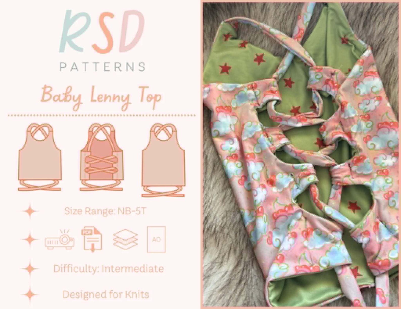 RSD Baby Lenny Top PDF Sewing Pattern - Children Baby Toddler Sewing ...
