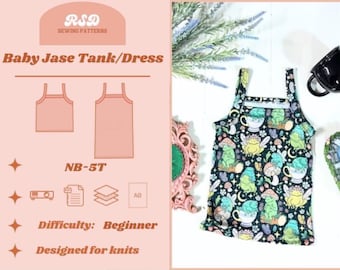 RSD Baby Jase Shirt Dress Cami PDF Sewing Pattern - Children Baby Toddler Sewing Patterns