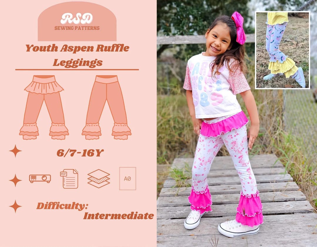 RSD Youth Aspen Leggings PDF Sewing Pattern Children Baby Toddler Sewing  Patterns