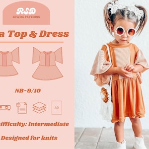 RSD Mila Top/Dress PDF Sewing Pattern - Children Baby Toddler Sewing Patterns