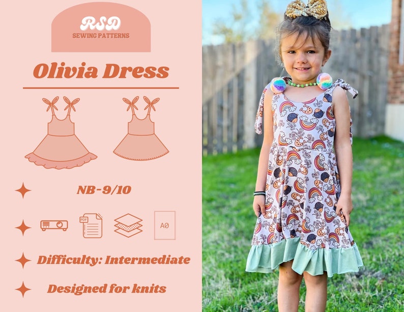 RSD Olivia Dress PDF Sewing Pattern Children Baby Toddler Etsy