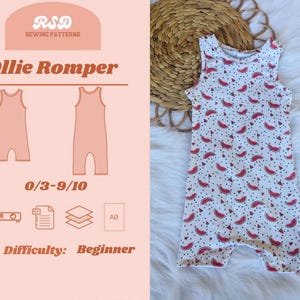 RSD Ollie Romper PDF Sewing Pattern - Children Baby Toddler Sewing Patterns
