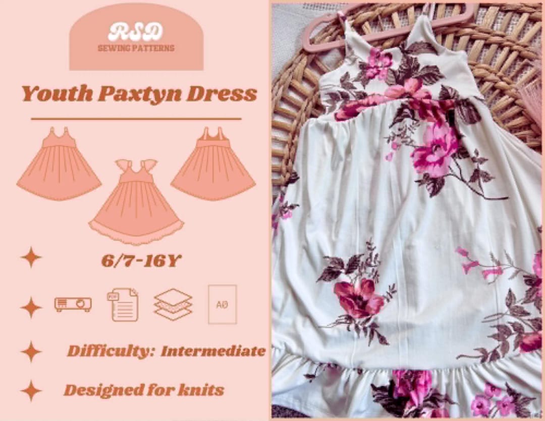 Paxtyn Rude RSD Youth Paxtyn Dress PDF Sewing Pattern - Children Baby Toddler ...