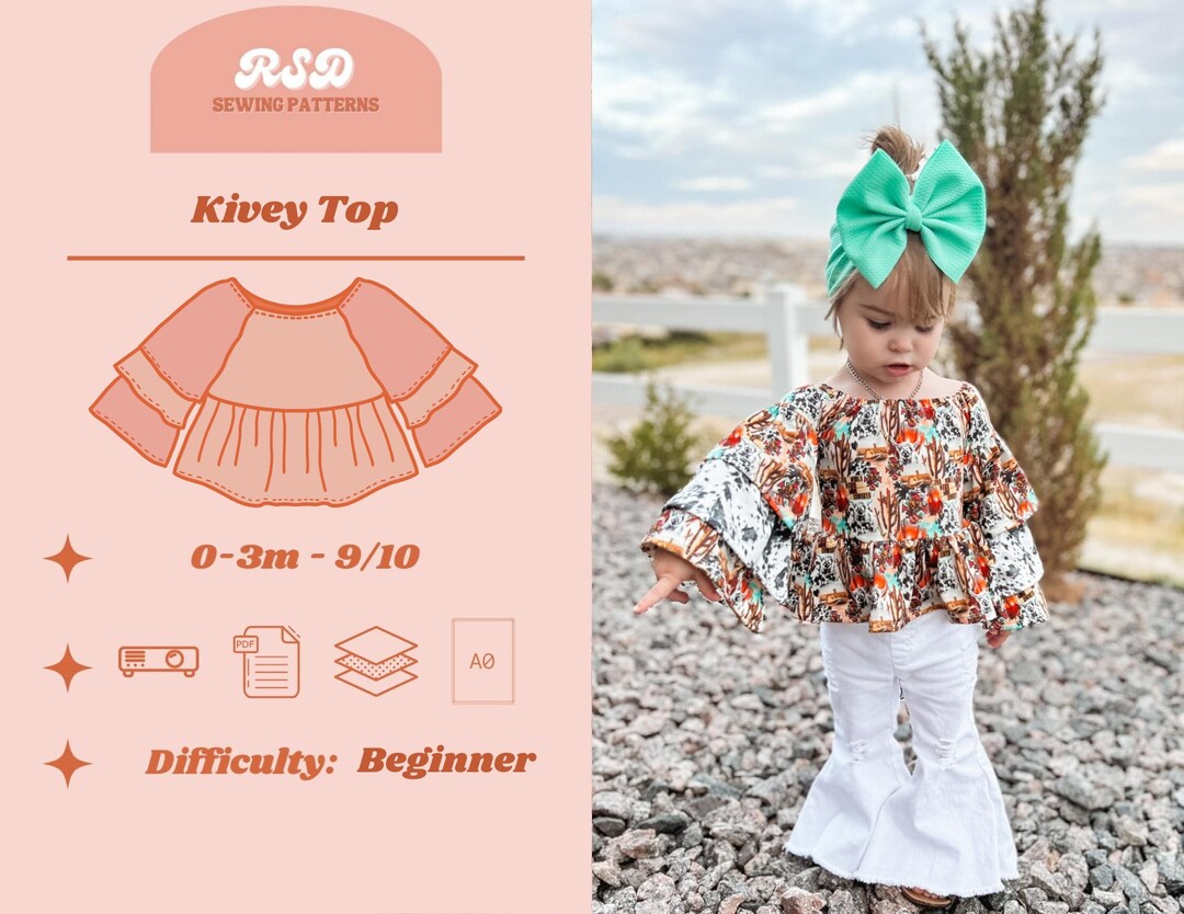 RSD Kivey Top PDF Sewing Pattern - Children Baby Toddler Sewing ...