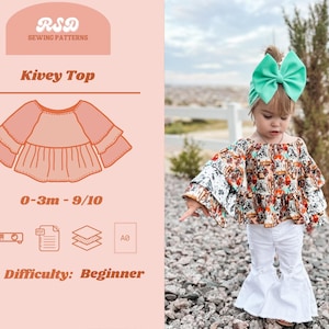 RSD Kivey Top PDF Sewing Pattern - Children Baby Toddler Sewing Patterns