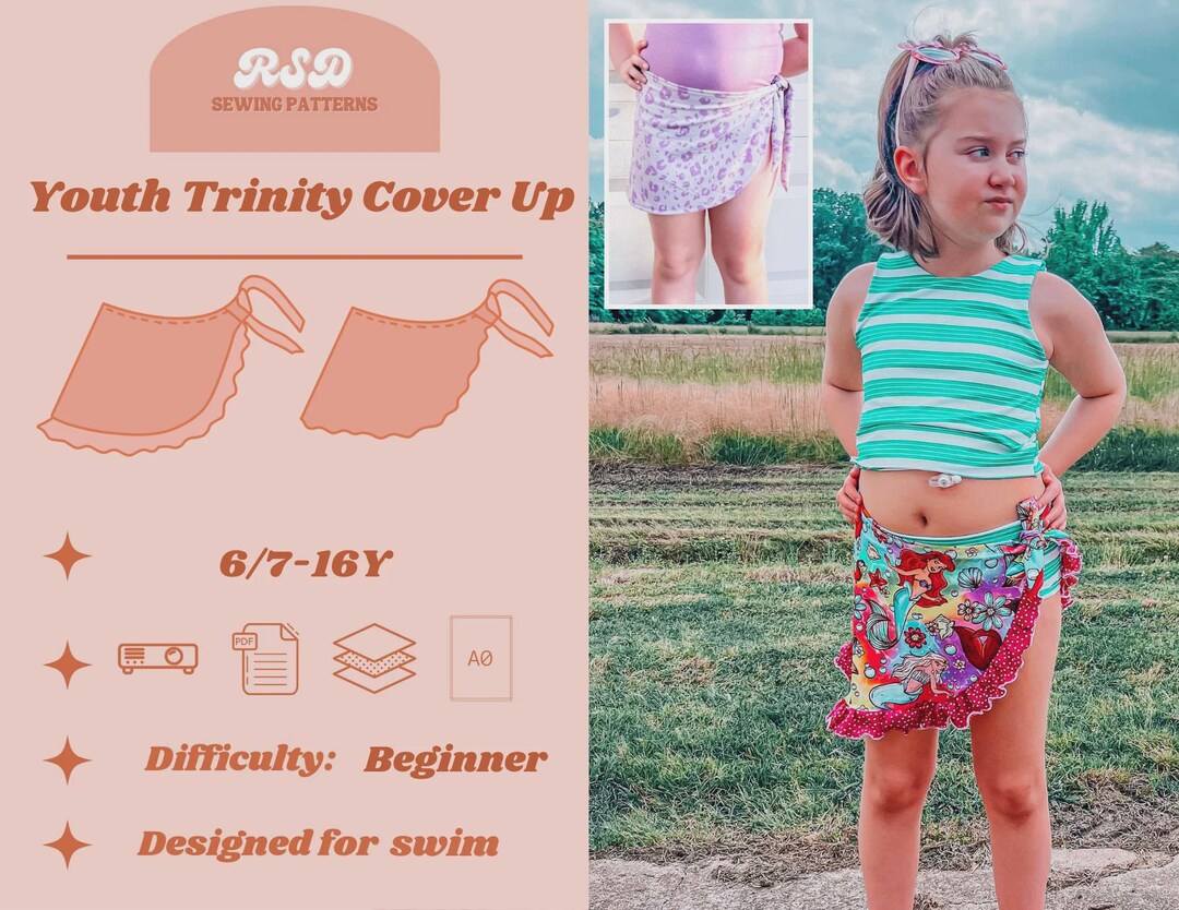 RSD Youth Trinity Beach Wrap PDF Sewing Pattern Children Baby