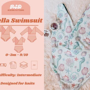 RSD Stella swimsuit PDF Sewing Pattern - Children Baby Toddler Sewing Patterns