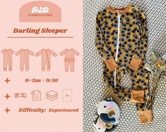 RSD Darling Sleeper PDF Sewing Pattern - Children Baby Toddler Sewing Patterns