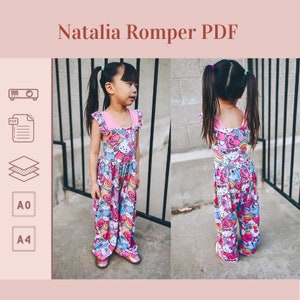 Natalia Romper PDF Sewing Pattern - Children Baby Toddler Sewing Patterns