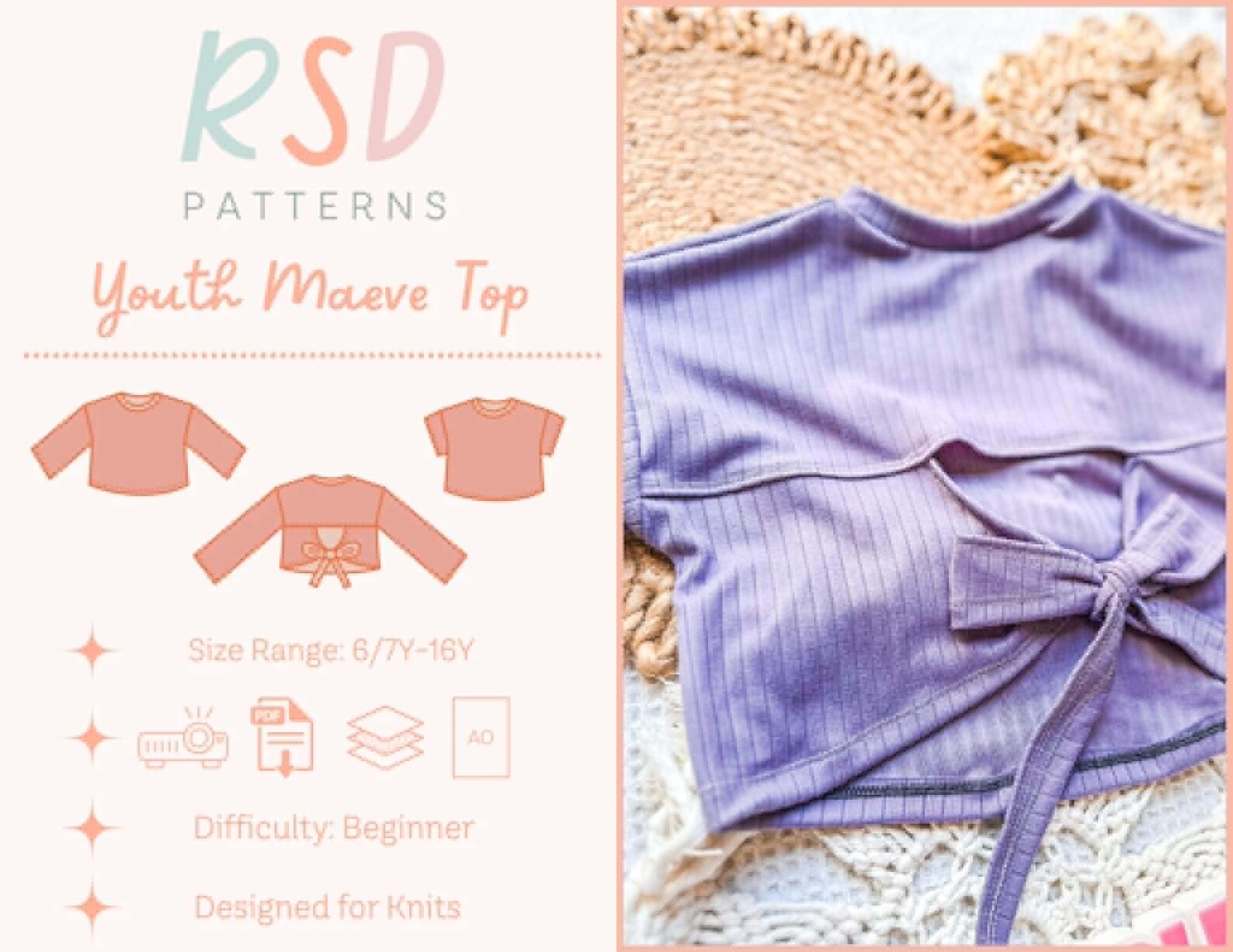 RSD Youth Maeve Top PDF Sewing Pattern - Children Baby Toddler Sewing ...