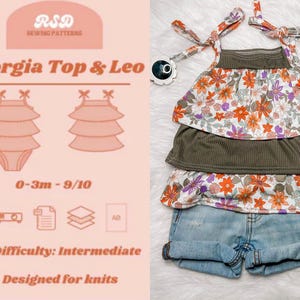 RSD Georgia Leo/ Top PDF Sewing Pattern - Children Baby Toddler Sewing Patterns