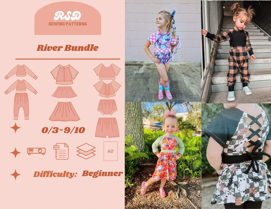 RSD River Bundle PDF Sewing Pattern Children Baby Toddler Sewing
