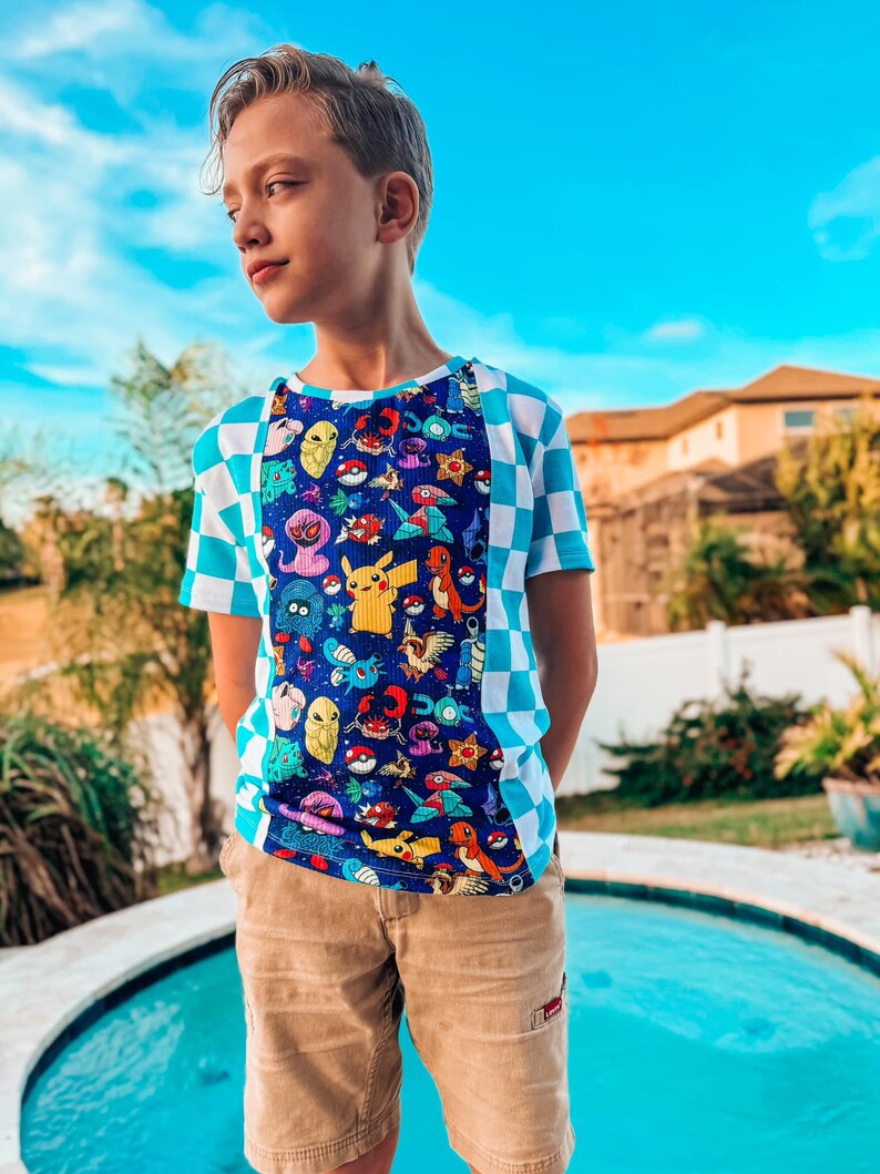 RSD Ezra Color Block Tee Hoodie PDF Sewing Pattern Children Baby