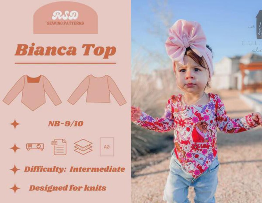 RSD Bianca Top PDF Sewing Pattern - Children Baby Toddler Sewing ...