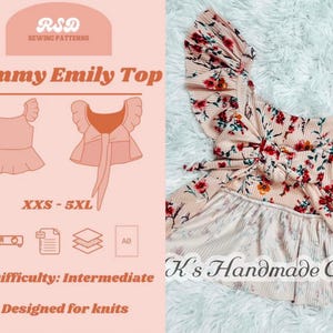 RSD Mommy Emily Top PDF Sewing Pattern - Womens Mommy Matching Sewing Patterns