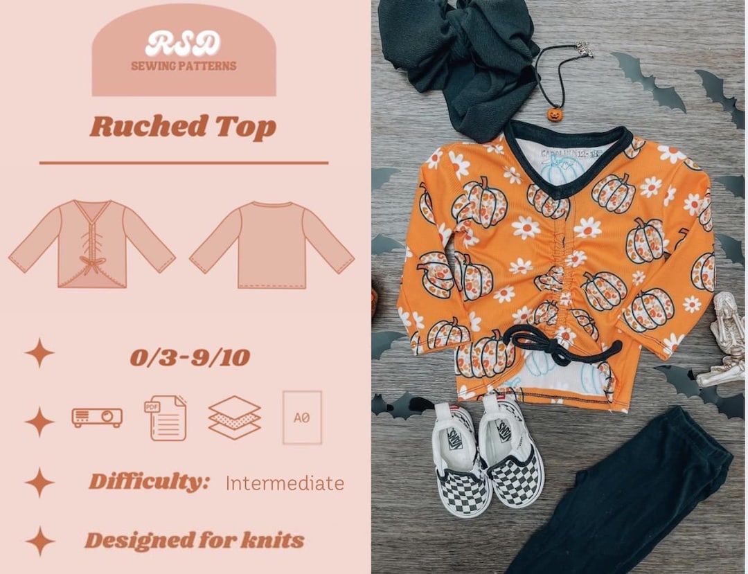 RSD Ruched Top PDF Sewing Pattern - Children Baby Toddler Sewing ...