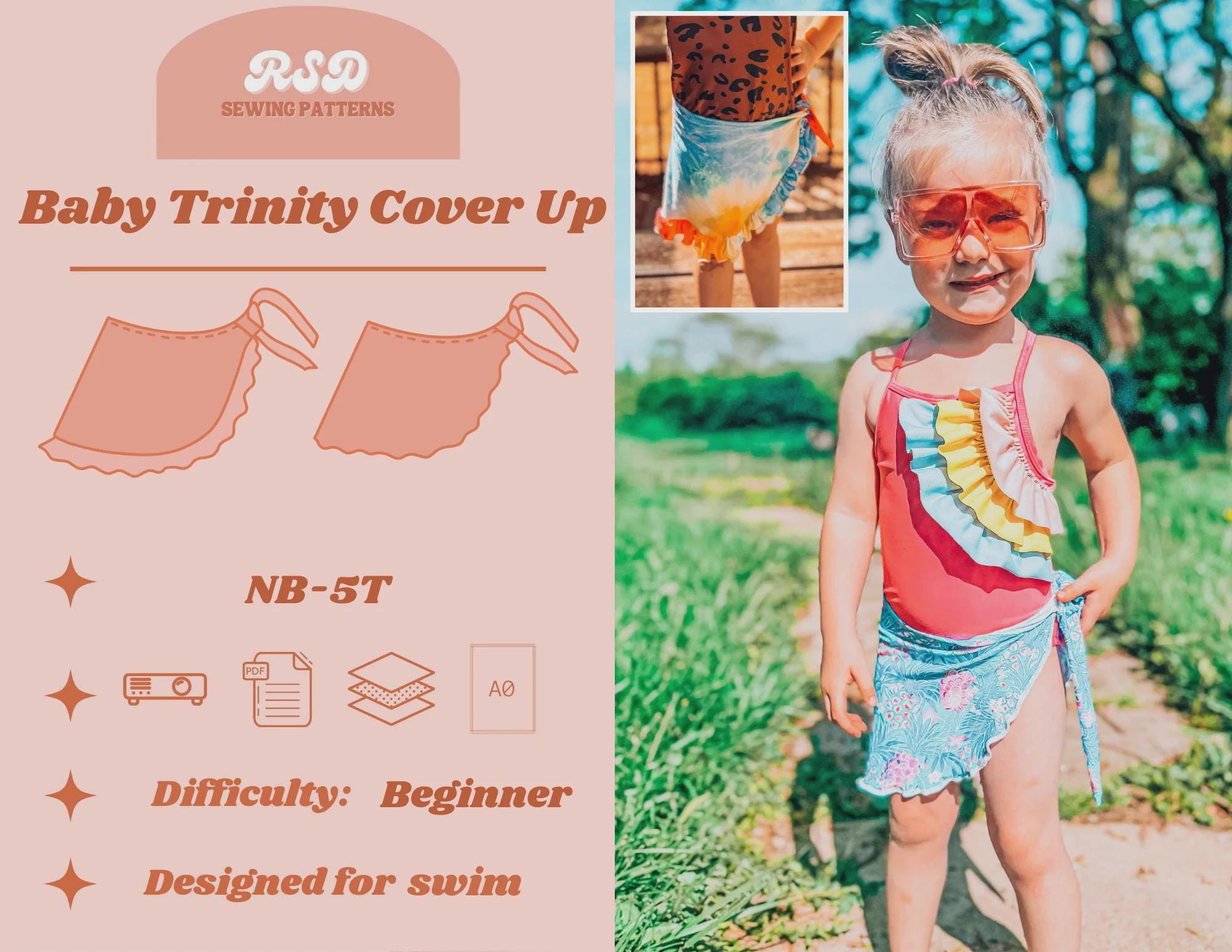 Sewing Pattern Child's Beach Cover Up RSD Baby Trinity Beach