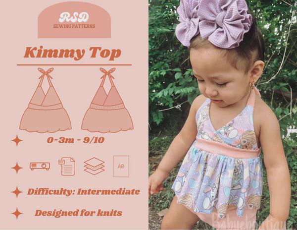 Buy RSD Kimmy Top PDF Sewing Pattern - Children Baby Toddler Sewing ...