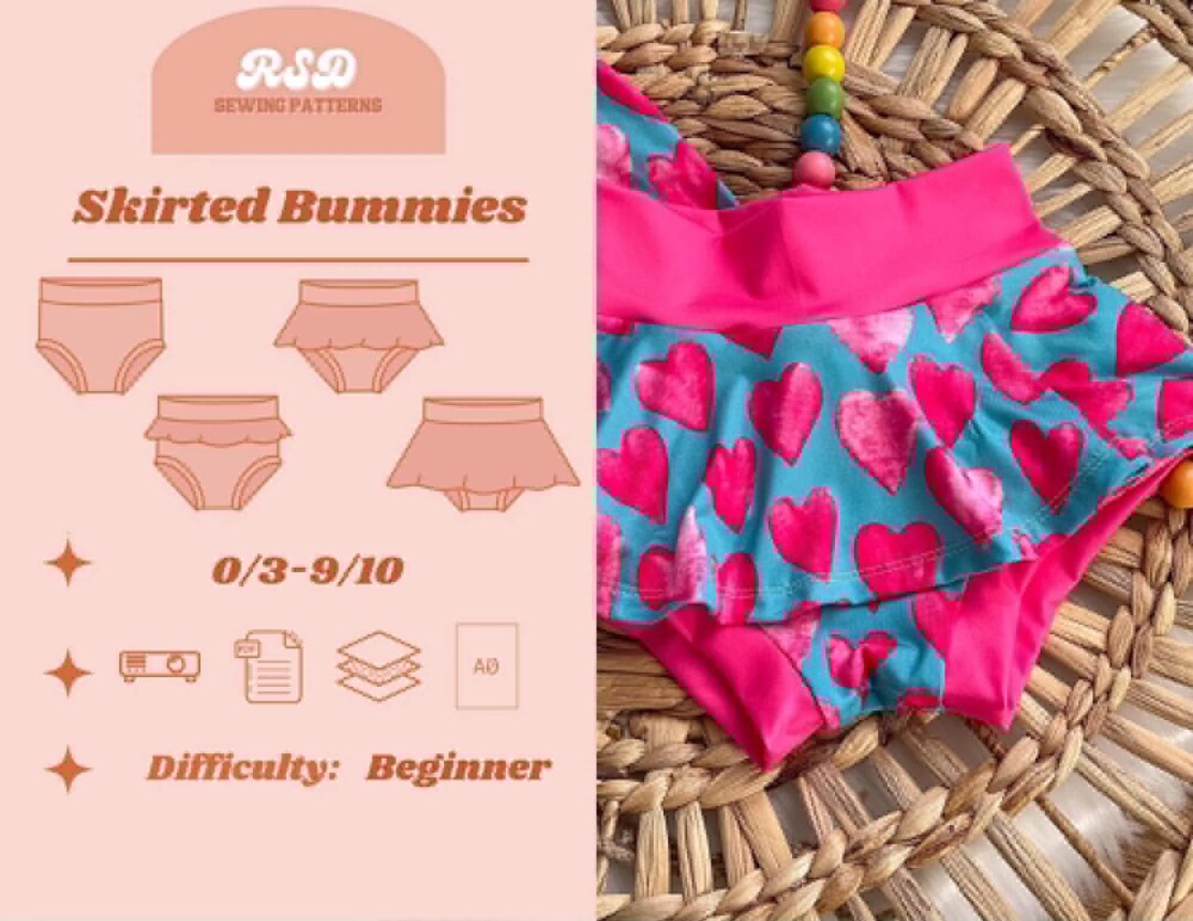 RSD Skirted Bummies PDF Sewing Pattern - Children Baby Toddler Sewing ...