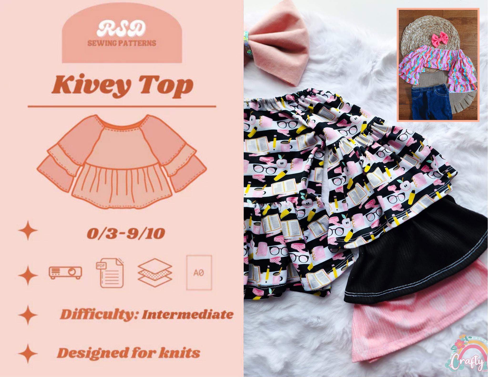 RSD Kivey Top PDF Sewing Pattern - Children Baby Toddler Sewing ...