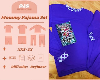 RSD Mommy pajama set PDF Sewing Pattern - Children Baby Toddler Sewing Patterns
