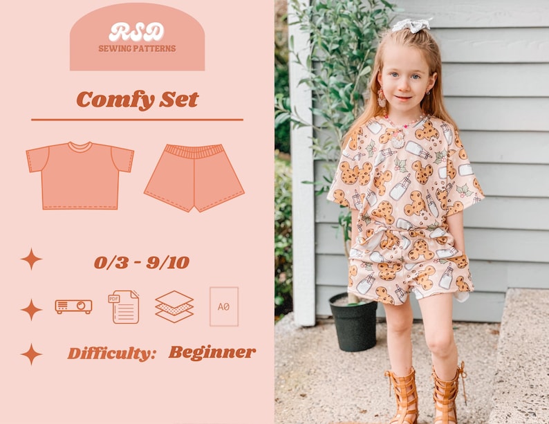 RSD Comfy Lounge Set PDF Sewing Pattern Children Baby Toddler Sewing