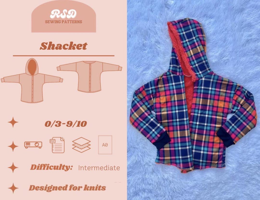 RSD Shacket PDF Sewing Pattern - Children Baby Toddler Sewing Patterns ...