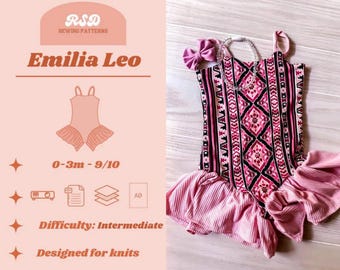 RSD Emilia Leotard PDF Sewing Pattern - Children Baby Toddler Sewing Patterns