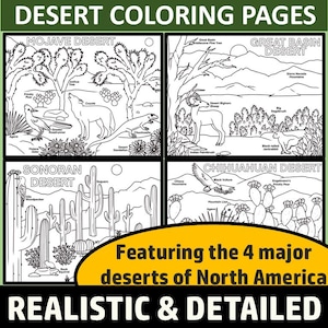 Desert Coloring Pages (Digital Download)