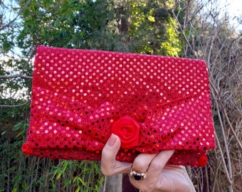 E-TDPAC Women Vintage Beaded Shining Sequin Peacock Purse Party Clutch-Evening Bags Red E-TDPAC Women Vintage Beaded Shining Sequin Peacock Purse Party Clutch-Evening Bags Red