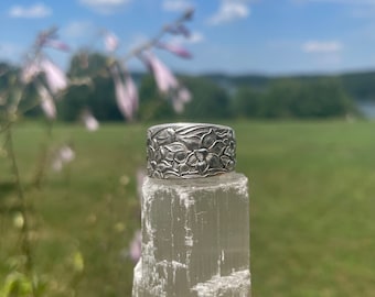 Silver Plated 1930s Narcissus Flower Spoon Ring