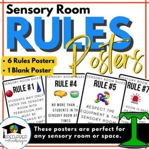 Sensory Room Rules Posters - Etsy
