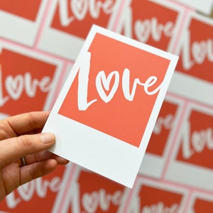Postal Amor | Tarjeta del día de San Valentín | Letras de amor de tarjeta