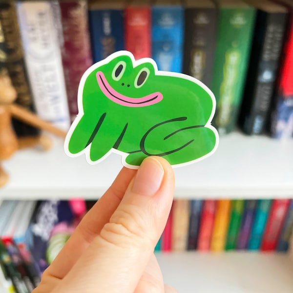 Frog sticker | glossy vinyl sticker | laptop sticker | cute frog sticker