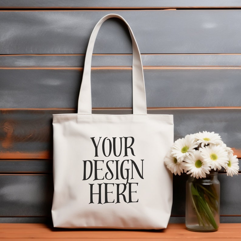 Canvas Tote Bag Mockup Canvas Bag Mockup Natural Canvas Tote Etsy