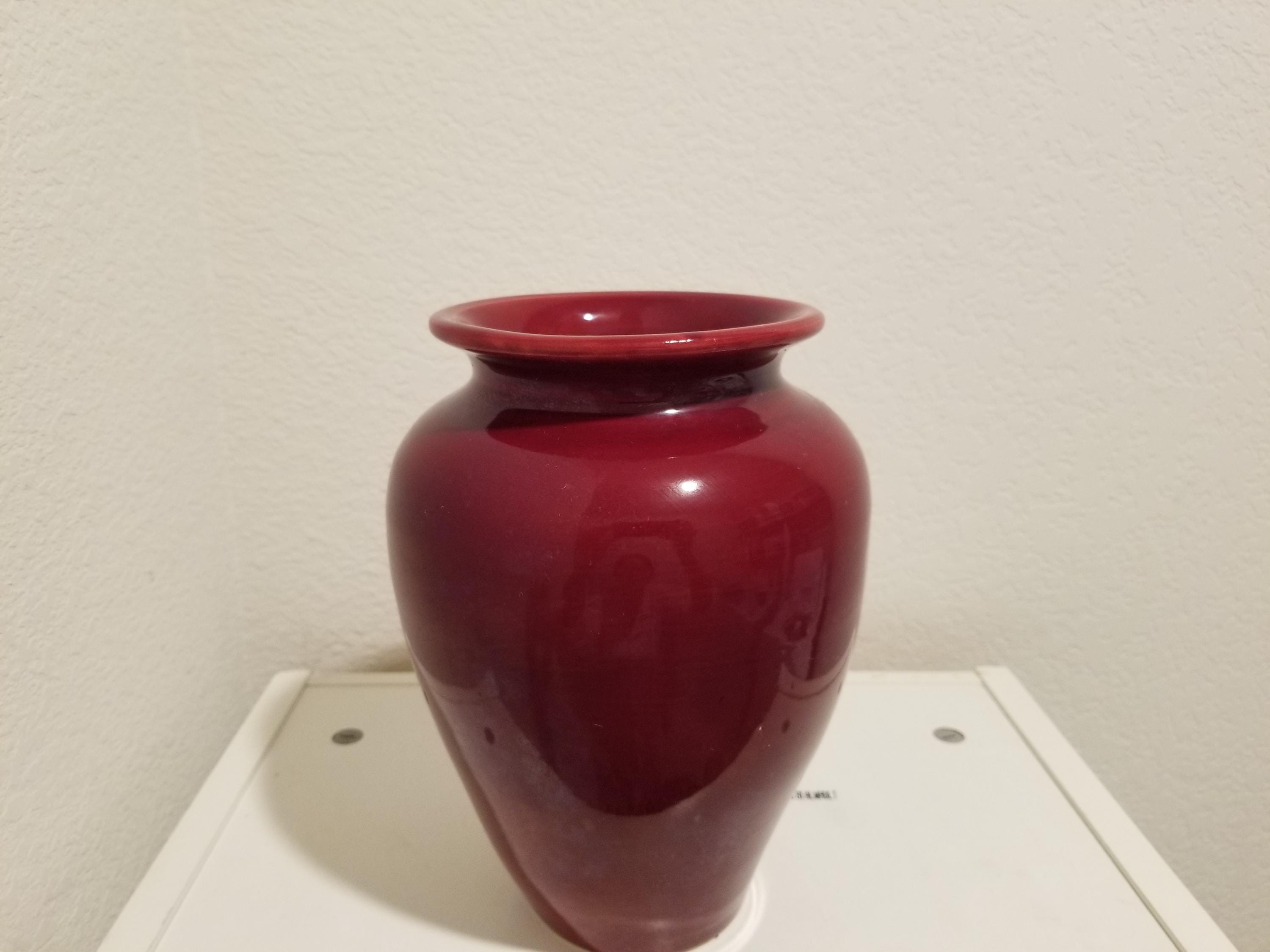 Ceramic vase burgundy vintage - Etsy 日本