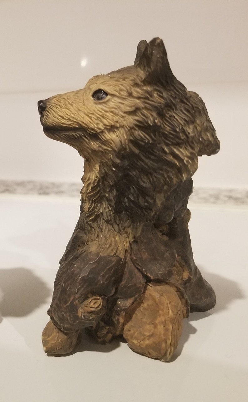 Cattle Dog Figurine Dog Hand Painted Statute Dog Solid Resin Etsy