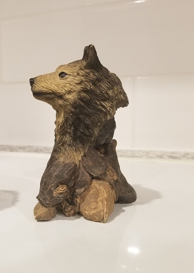 Cattle Dog Figurine Dog Hand Painted Statute Dog Solid Resin Etsy